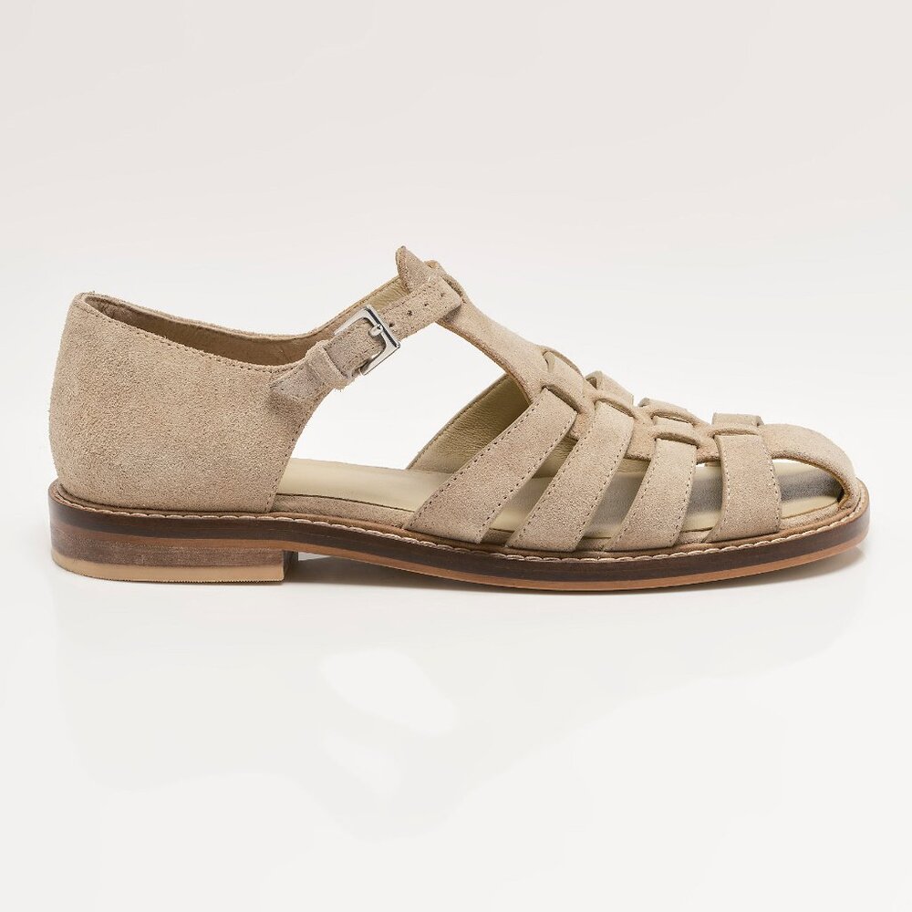 Free People Beige Suede Fisherman Sandals - Picture 10 of 15